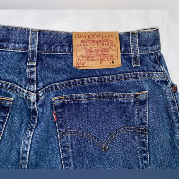 Levi’s 550 mens denim size 14 reg M relaxed fit tapered lef - Picture 4 of 8